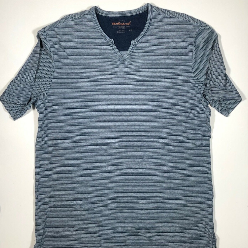 ORIGINAL WEATHERPROOF VINTAGE Mens TSHIRT Blue & W
